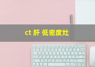 ct 肝 低密度灶